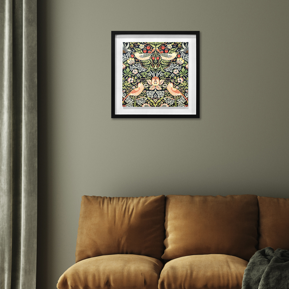 The Art Group     William Morris 'Strawberry Thief' 40X40cm Framed Wood Plaque , BrandAlley