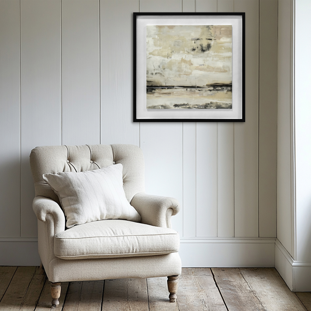 The Art Group   Soozy Barker 'The Turning Tide' 60x60cm Framed Wood Plaque , BrandAlley
