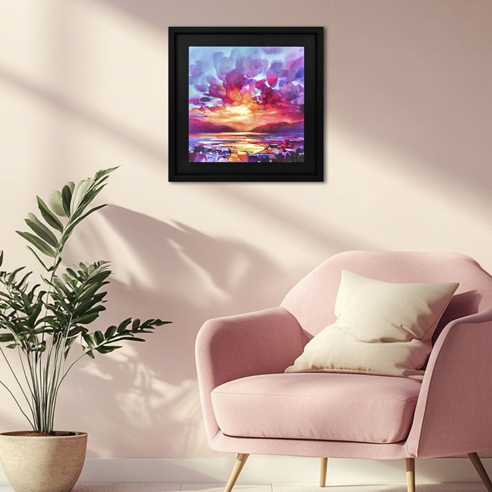 The Art Group   Scott Naismith 'Diminuendo Clouds' 40x40cm Framed Wood Plaque , BrandAlley