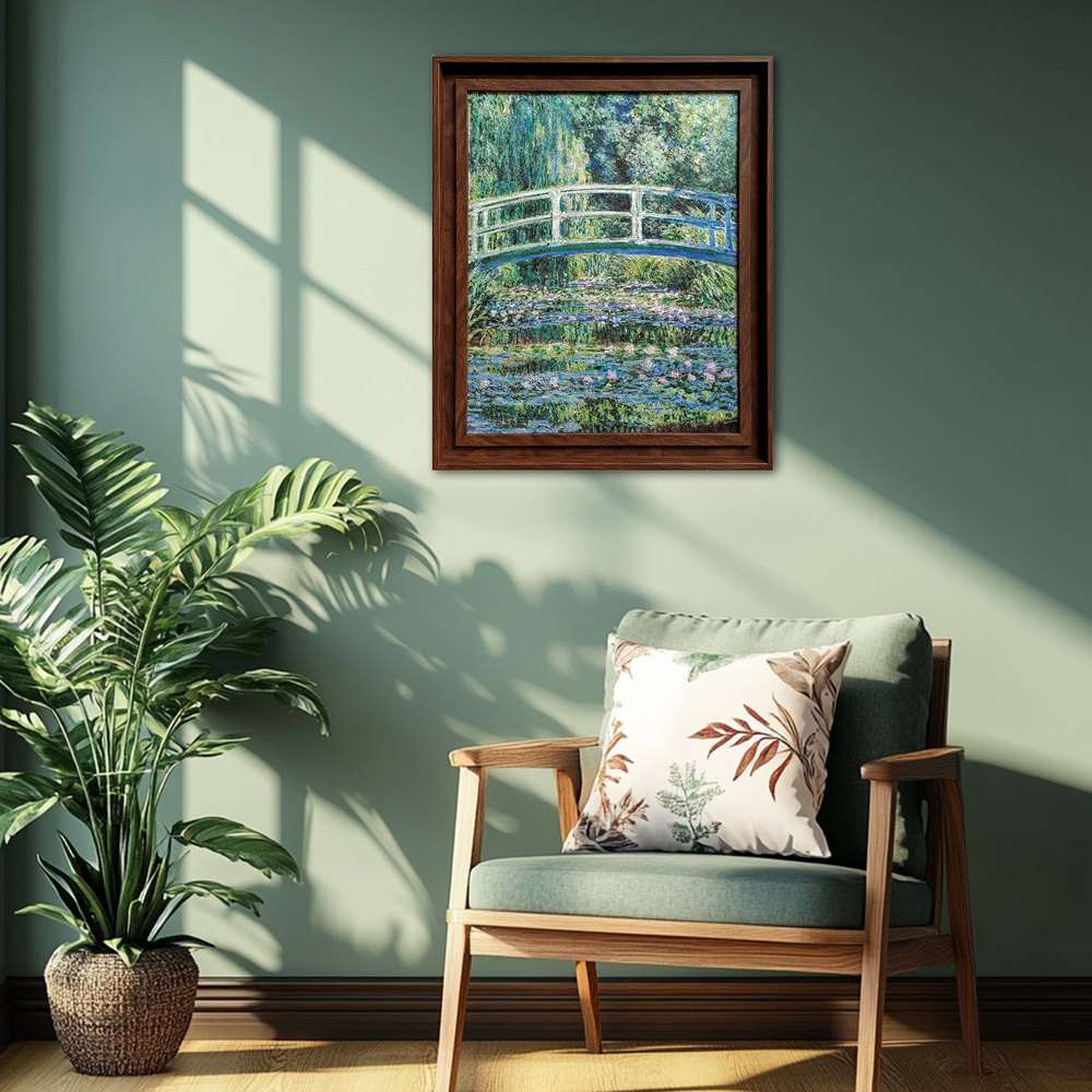 The Art Group   Claude Monet 'Waterlilies And Japanese Bridge' 48x58cm Textured Framed Print , BrandAlley