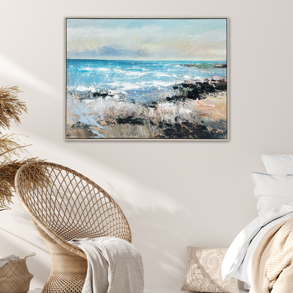 The Art Group     Joanne Last 'Orange Glow' 62X82cm Textured Framed Canvas , BrandAlley