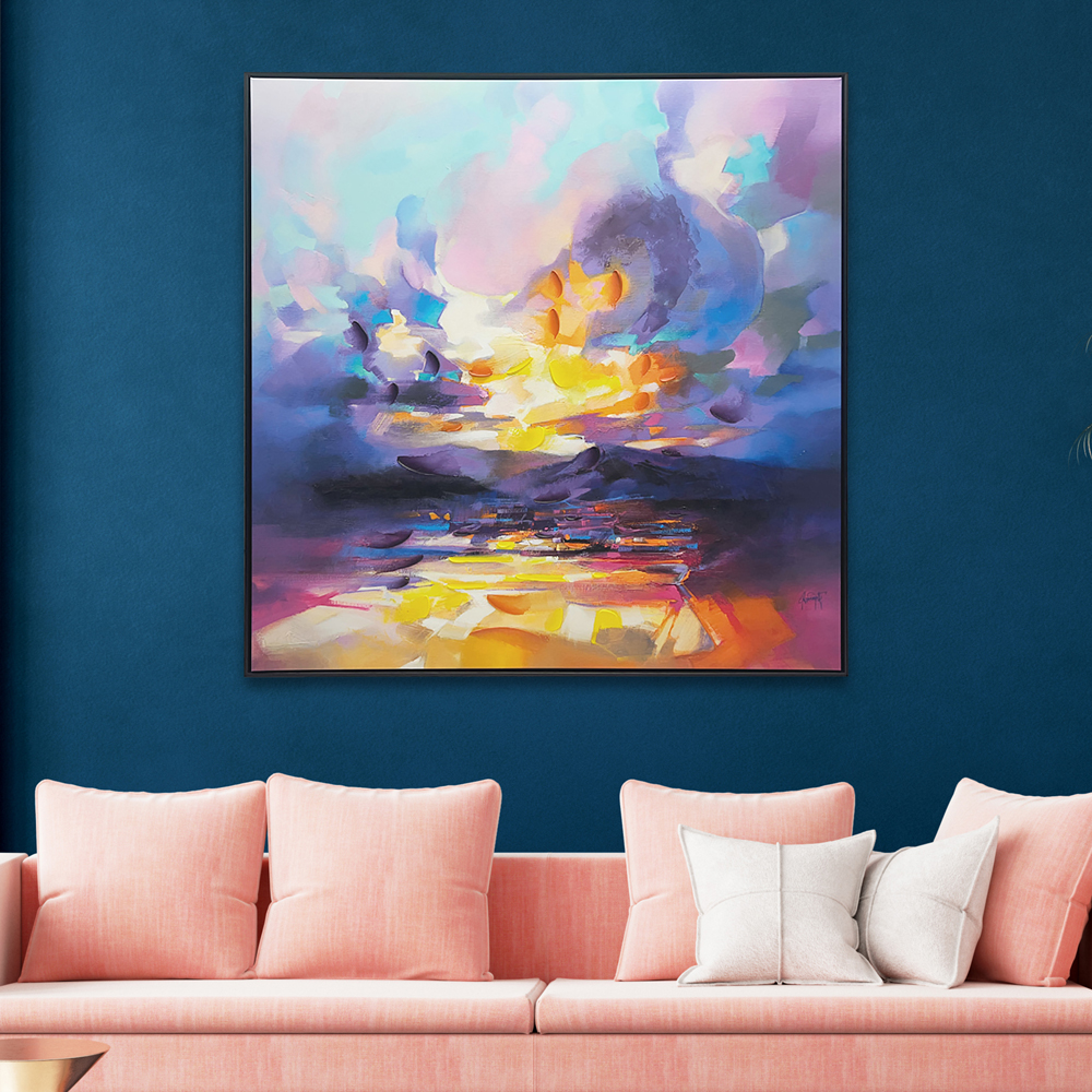 The Art Group   Scott Naismith 'Aerial Flow' 87x87cm Textured Framed Canvas , BrandAlley