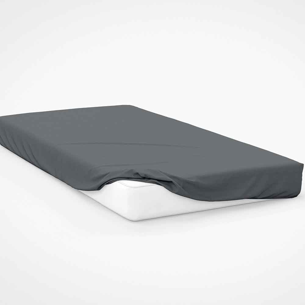 Belledorm   100% Brushed Cotton Superking Fitted Sheet 12"" Depth  Charcoal in Size Superking, BrandAlley