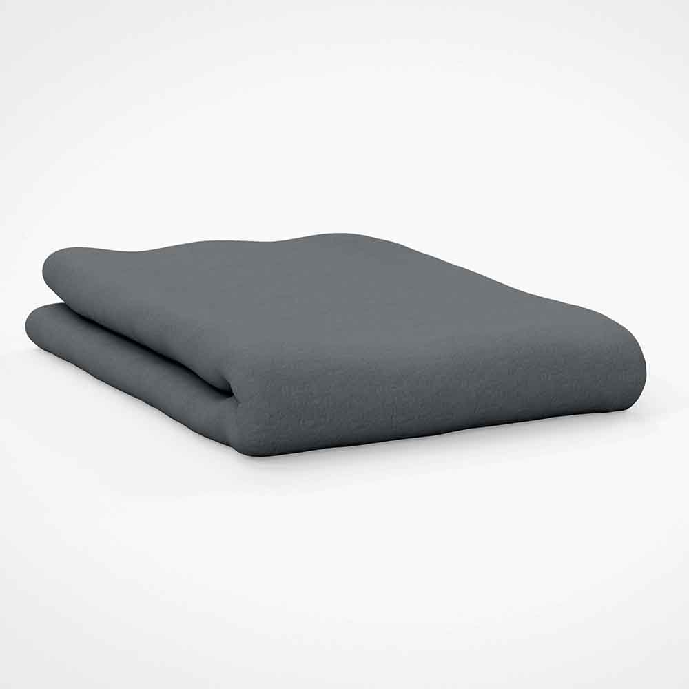 Belledorm   100% Brushed Cotton King/Superking Flat Sheet Charcoal in Size Kingsize, BrandAlley