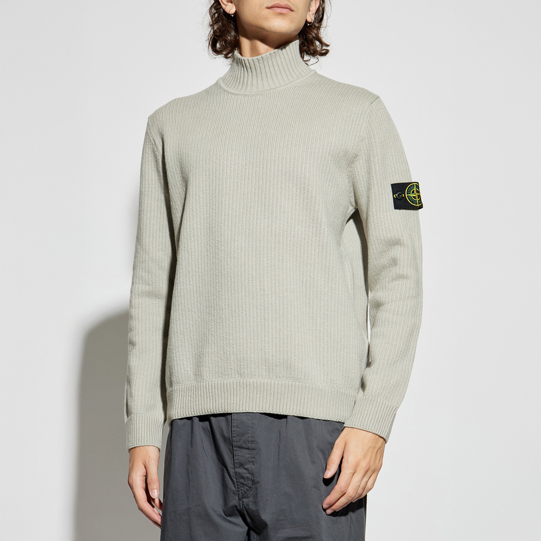 Stone Island Sage Green Turtle Neck Jumper - Size XL
