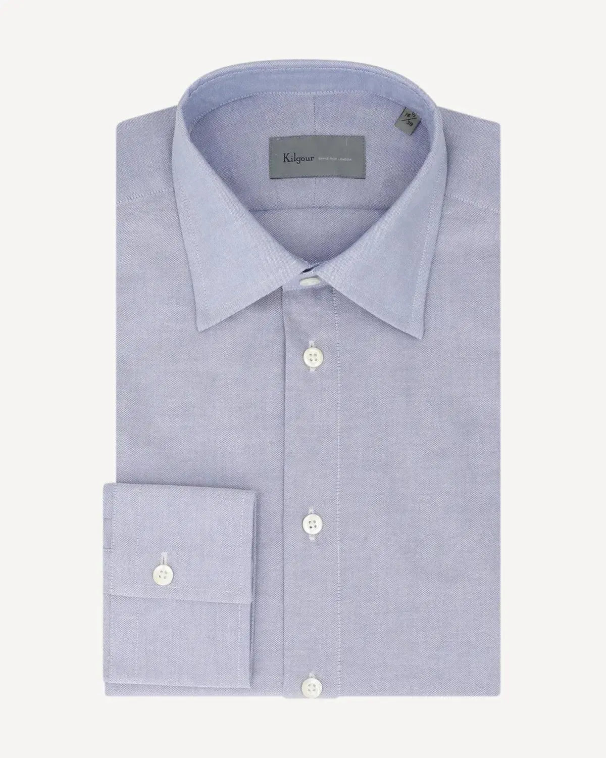 Kilgour Savile Row KILGOUR Sky Blue Regular Collar Oxford Shirt for Men – Size 16 Kilgour Savile Row KILGOUR Sky Blue Regular Collar Oxford Shirt for Men – Size 16