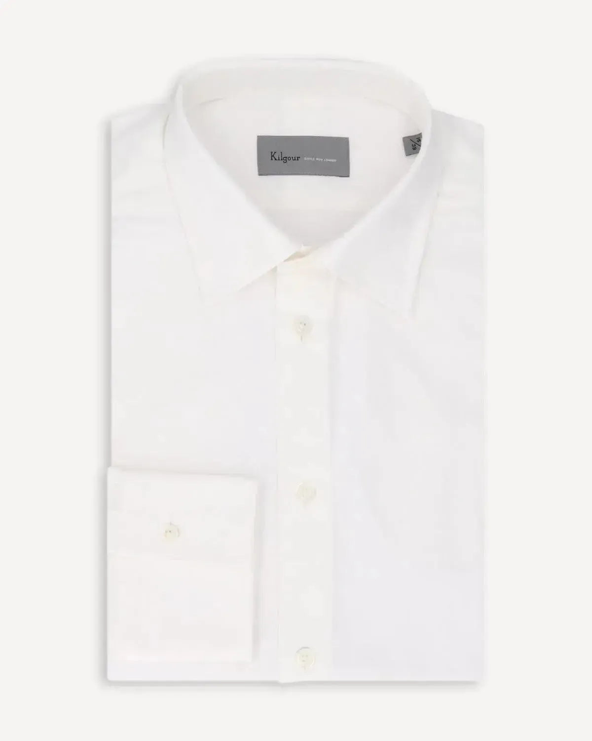 Kilgour Savile Row KILGOUR Men’s Regular Collar Textured Thomas Mason Oxford Shirt – White – Size 15.5 Kilgour Savile Row KILGOUR Men’s Regular Collar Textured Thomas Mason Oxford Shirt – White – Size 15.5