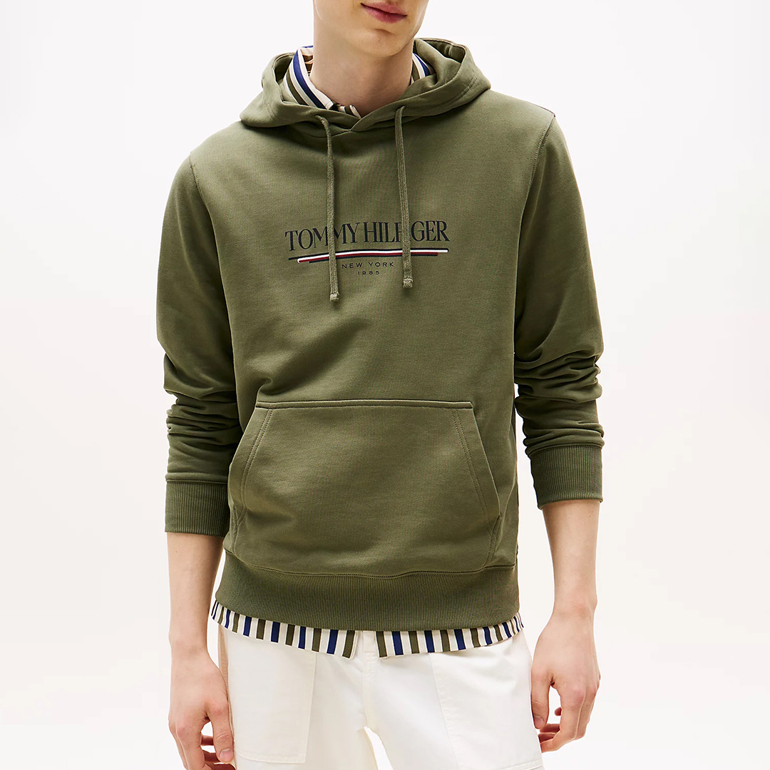 Tommy Hilfiger Men's  Khaki Brand Love Hilfiger Sweatshirt in Size XL, BrandAlley