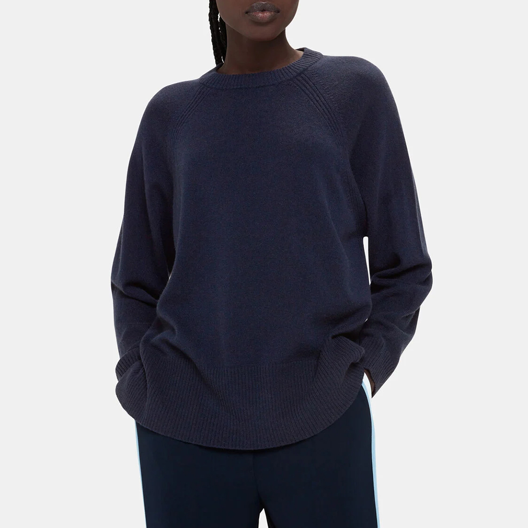 WHISTLES Women's   Navy Ultimate Cashmere Crew Jumper in Size XS, BrandAlley
