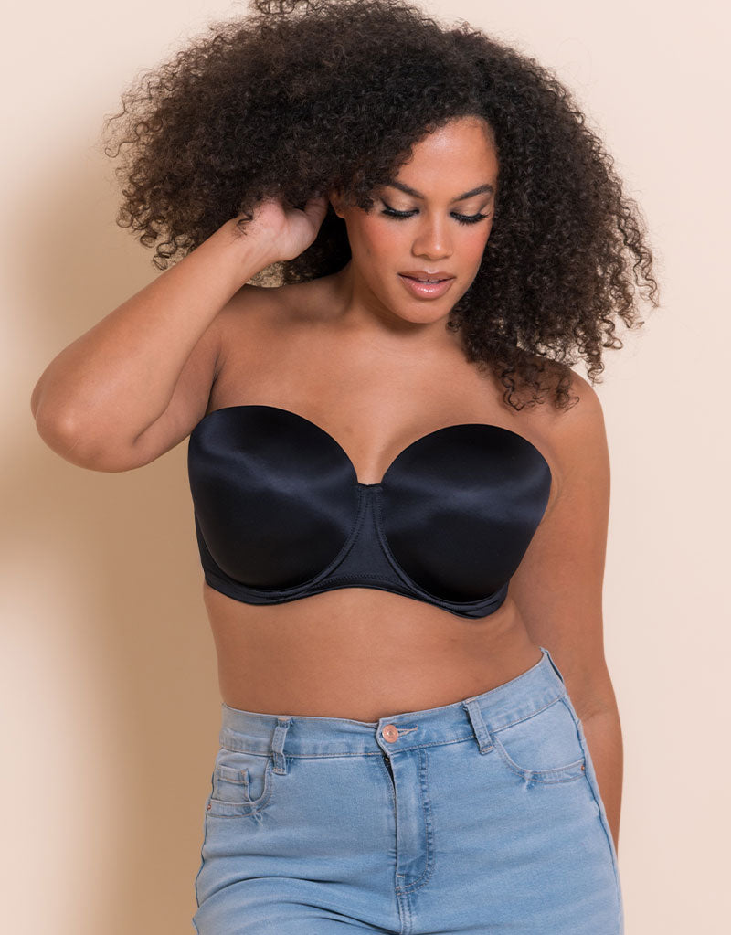 Curvy Kate Women's   Black Smoothie Moulded Strapless way Bra in Size 42F, BrandAlley