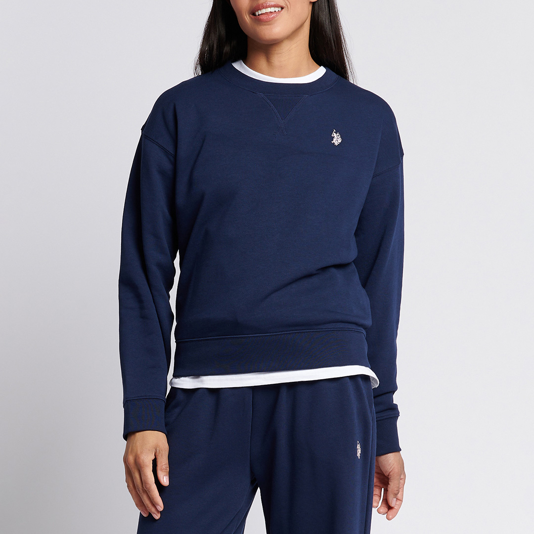 U.S. Polo Assn. Women's U.s. Polo Assn.  Navy Crew Sweatshirt in Size M, BrandAlley