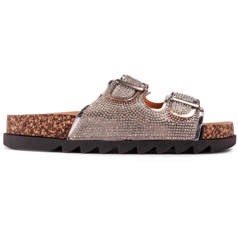 SOLE Women's  Solesister Cat Wide Fit Footbed Sandals in Size 3, BrandAlley
