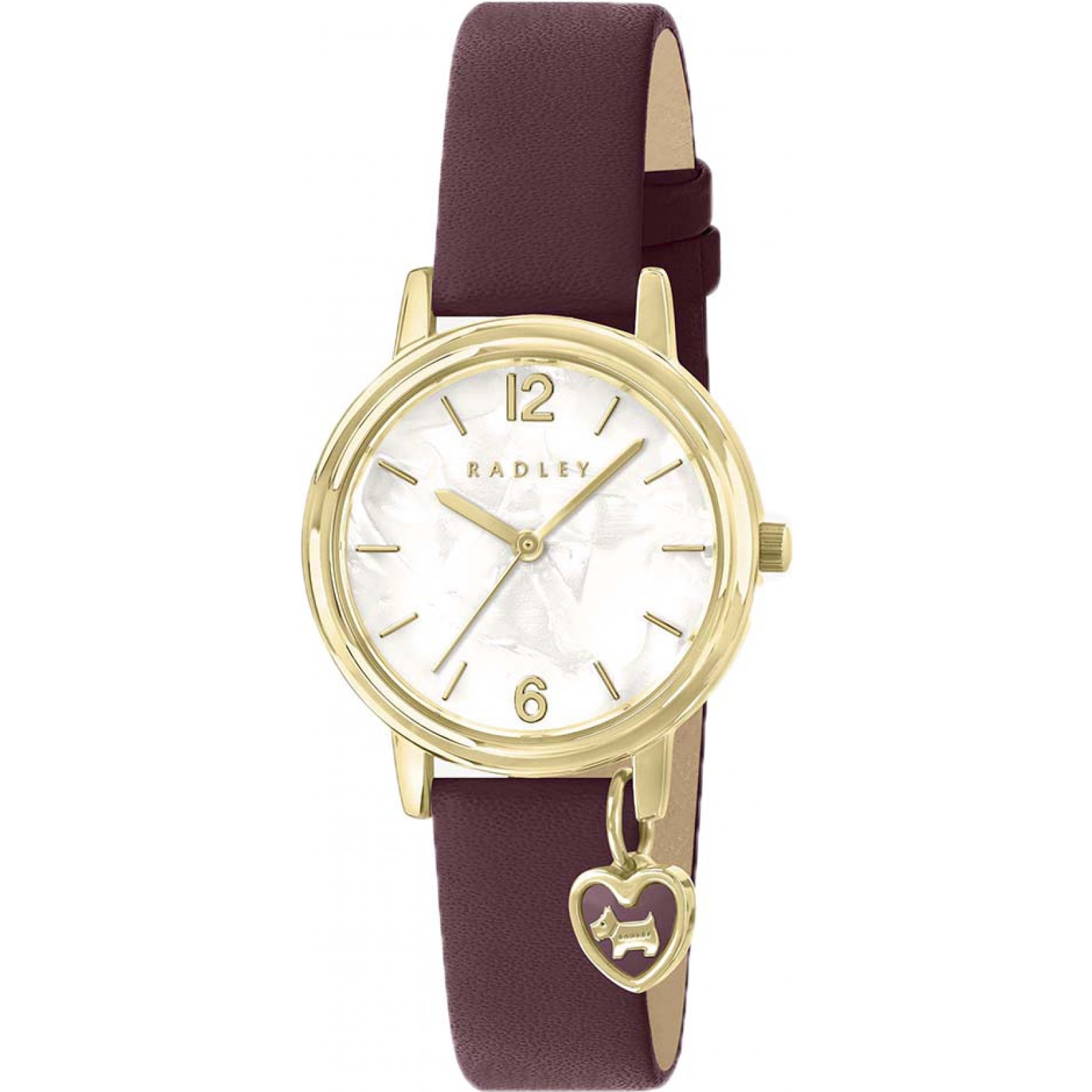 Radley Women's   Purple Dark Cherry Leather Watch in Size 17.5, BrandAlley
