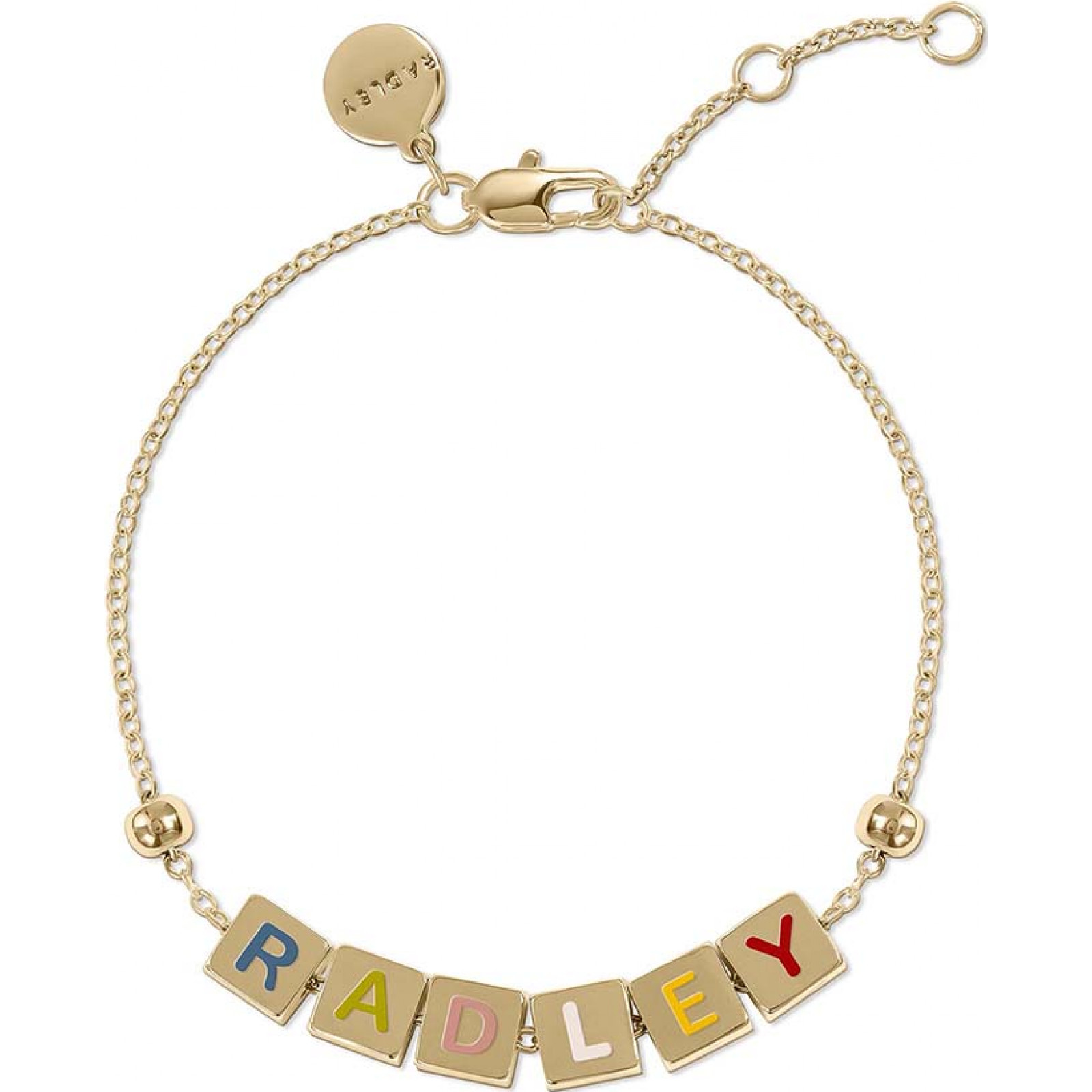Radley Women's   Gold 18K -Plated Enamel 5 Cube Bracelet in Size 5, BrandAlley