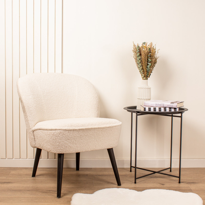 Scottish Everlastings    Cream Boucle Cocktail Chair , BrandAlley