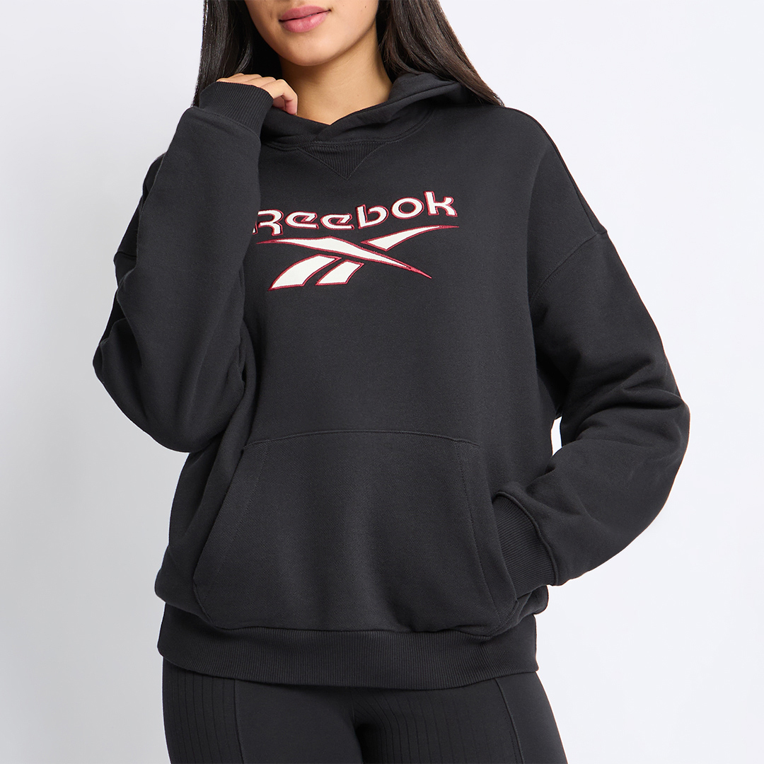 Reebok Women's  Black Classic Identity Logo Hoodie in Size XS, BrandAlley