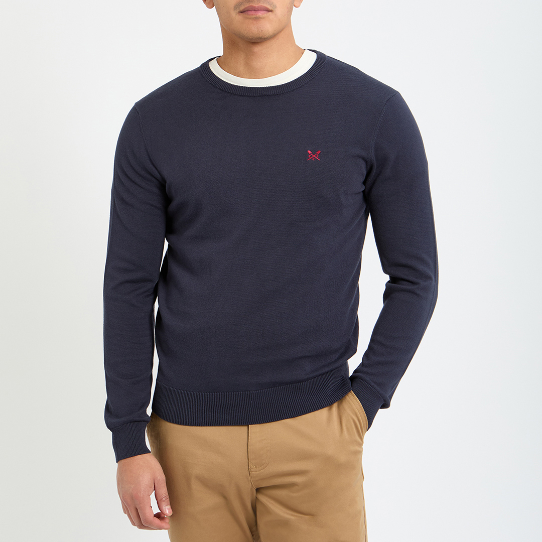 Crew Clothing Men's  Navy Logo Cotton Sweatshirt in Size XL, BrandAlley