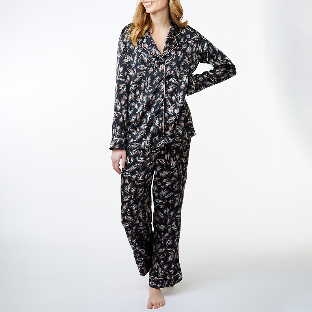 CCDK Women's  Black Janet Pyjama Pants in Size L, BrandAlley
