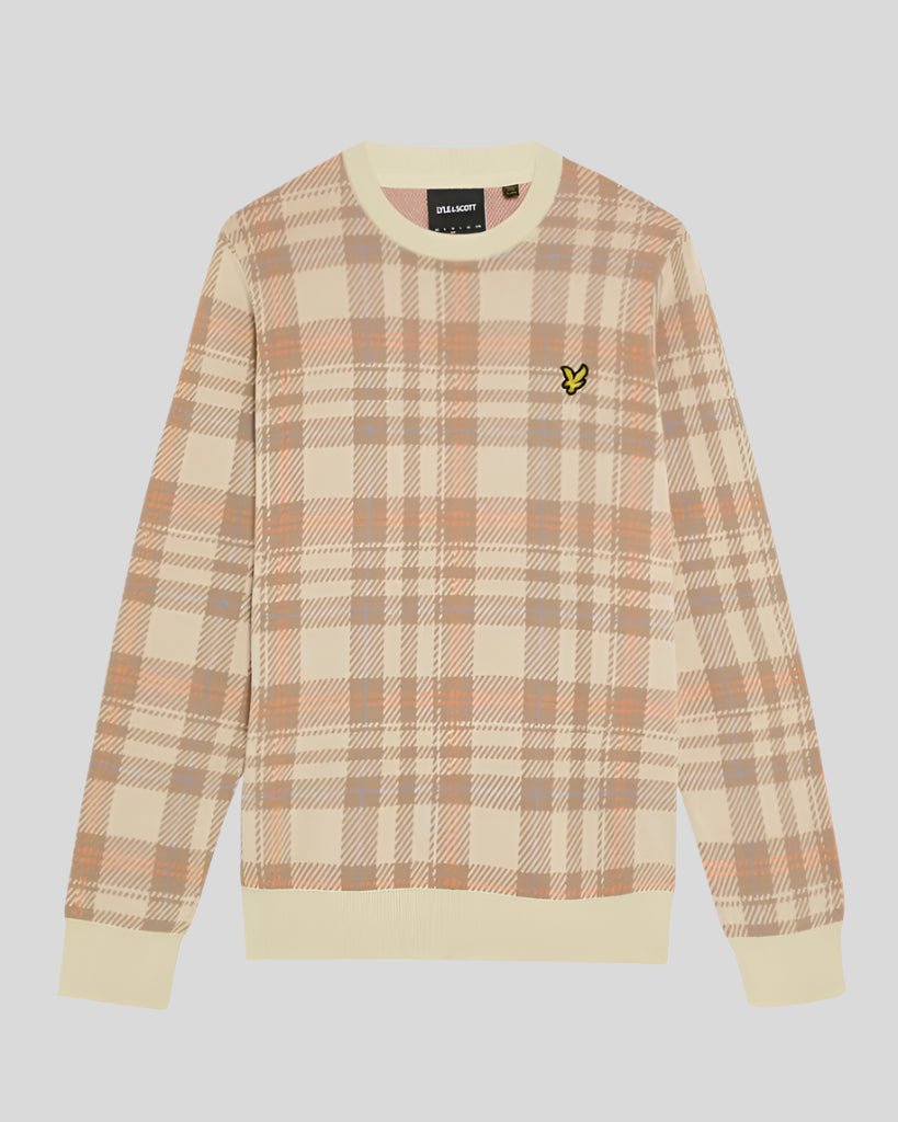 Lyle & Scott Men's  Tartan Crew Neck Jumper in Size XS, BrandAlley