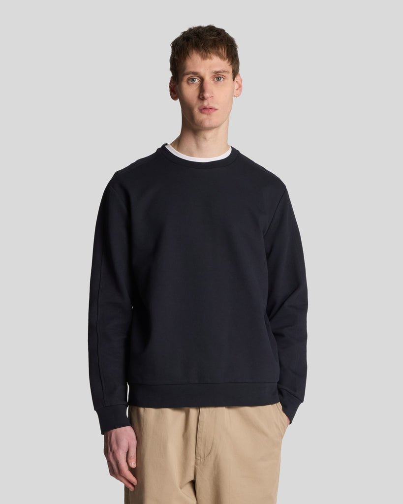 Lyle & Scott Men's   Navy Twill Interlock Crew Neck Sweatshirt in Size S, BrandAlley