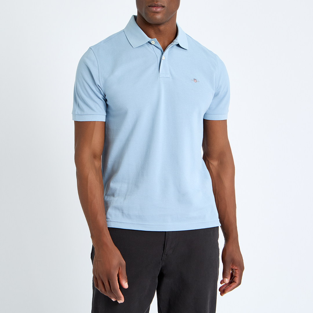 Gant Men's   Blue Shield Logo Polo Shirt in Size S, BrandAlley