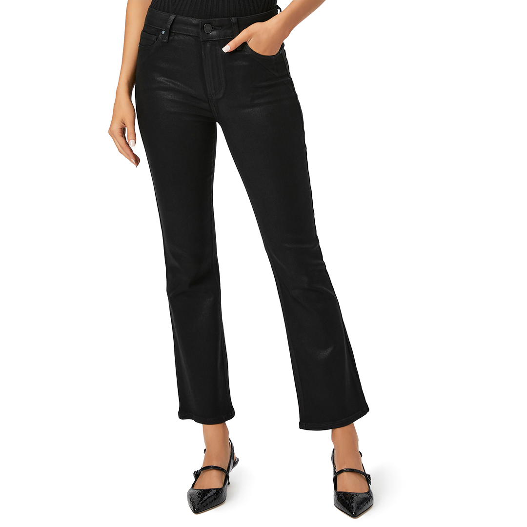 Paige Women's  Black Claudine Coated Ankle Crop Jeans in Size 31, BrandAlley