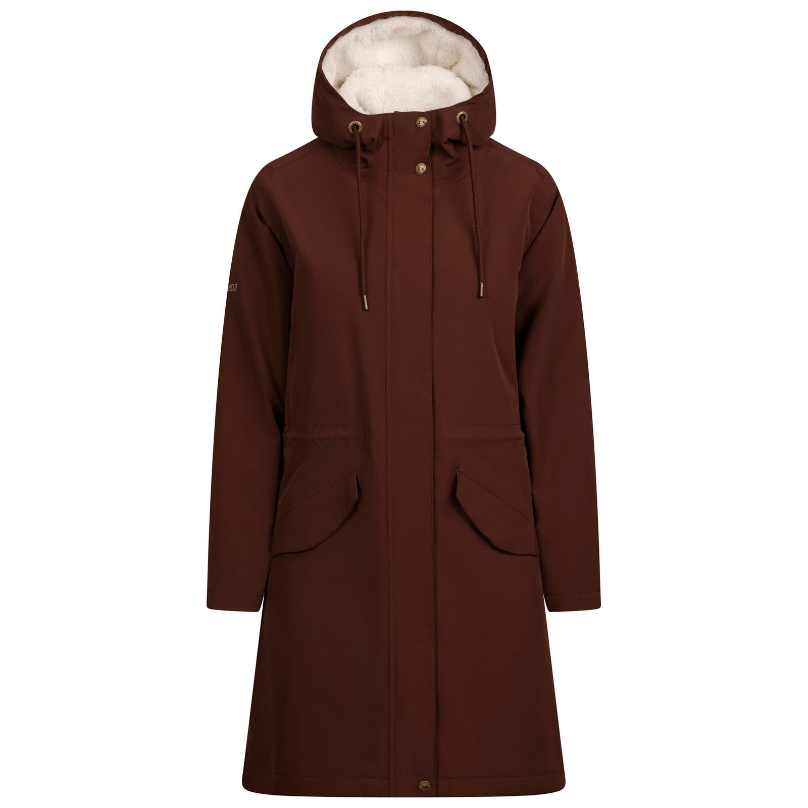 Trespass Women's   Brown Waterproof Jacket Vailsom Mixed Chestnut in Size L, BrandAlley