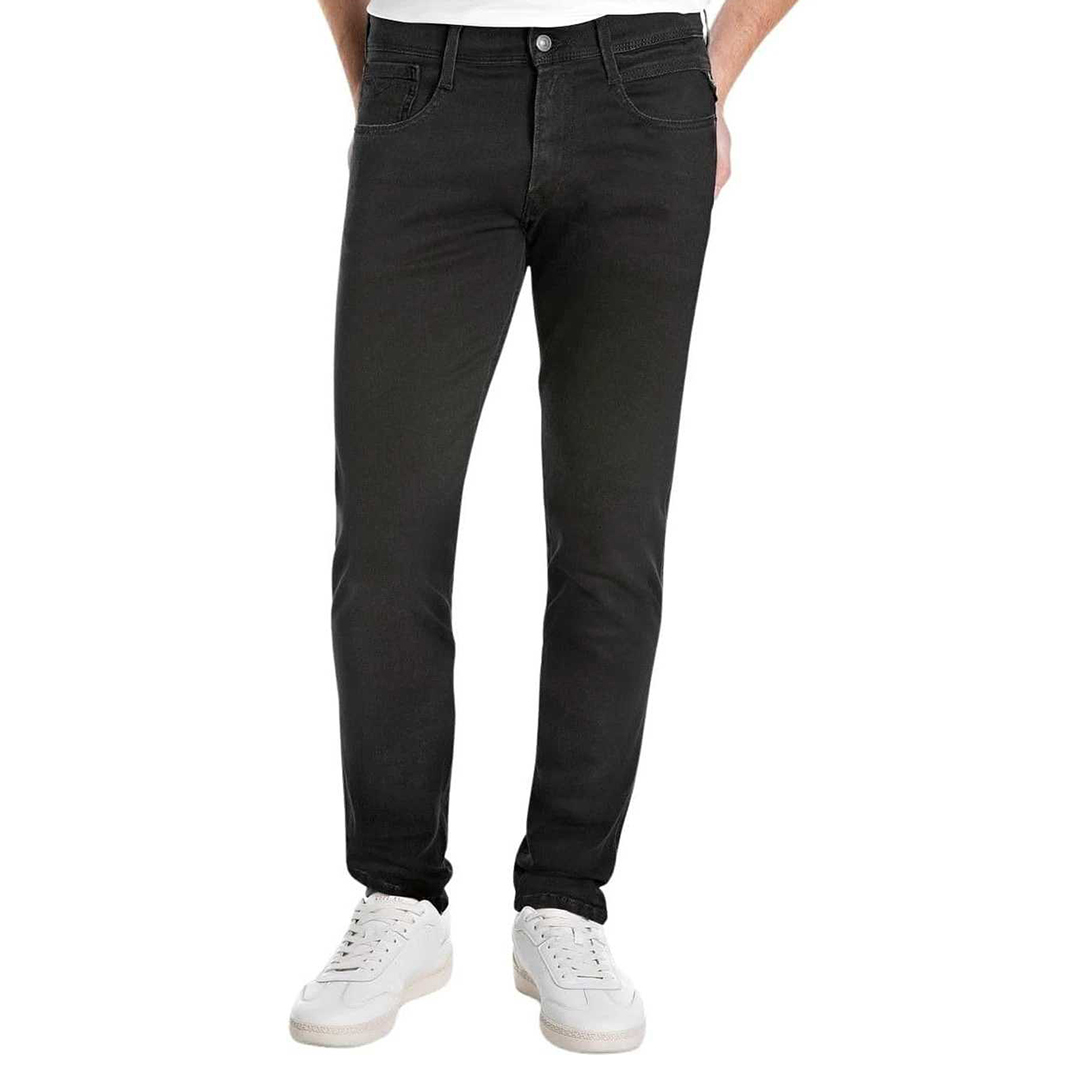Replay Men's  Black Anbass Powerstretch Slim Jeans in Size 34 32, BrandAlley