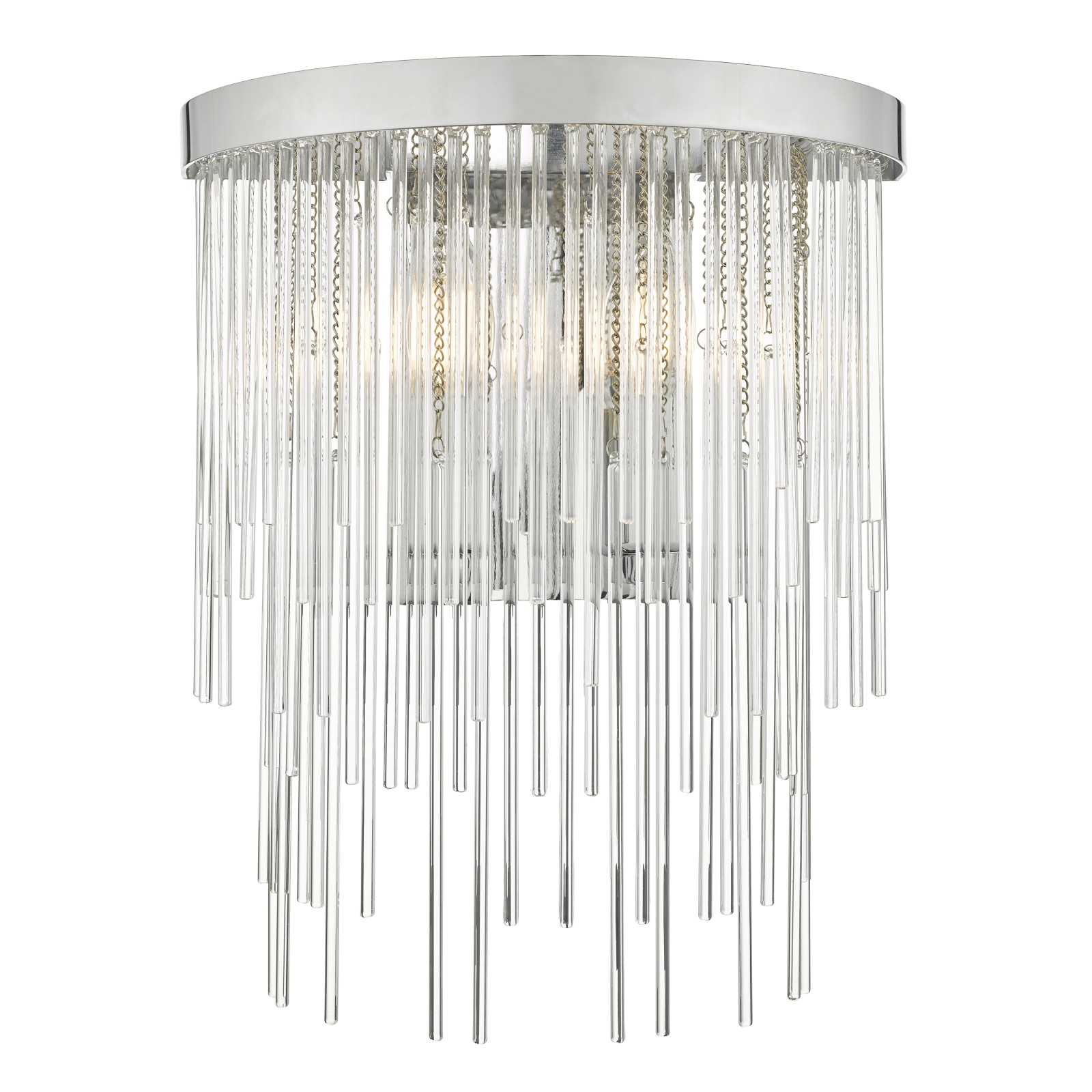 The Lighting Studio   Isla 2 Light Wall Light Polished Chrome And Clear Glass in Size 2, BrandAlley