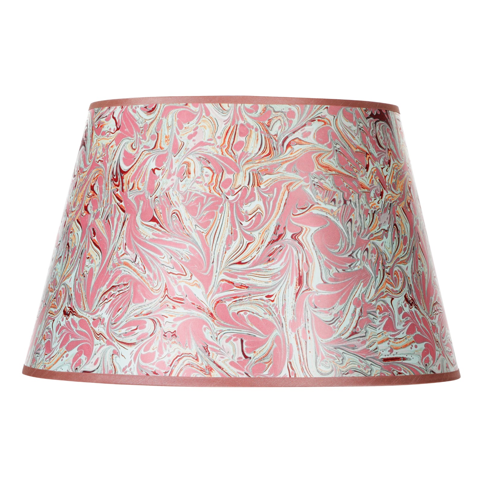 The Lighting Studio     Frida Red Marble Pattern Tapered Drum Shade 45Cm in Size 45cm, BrandAlley