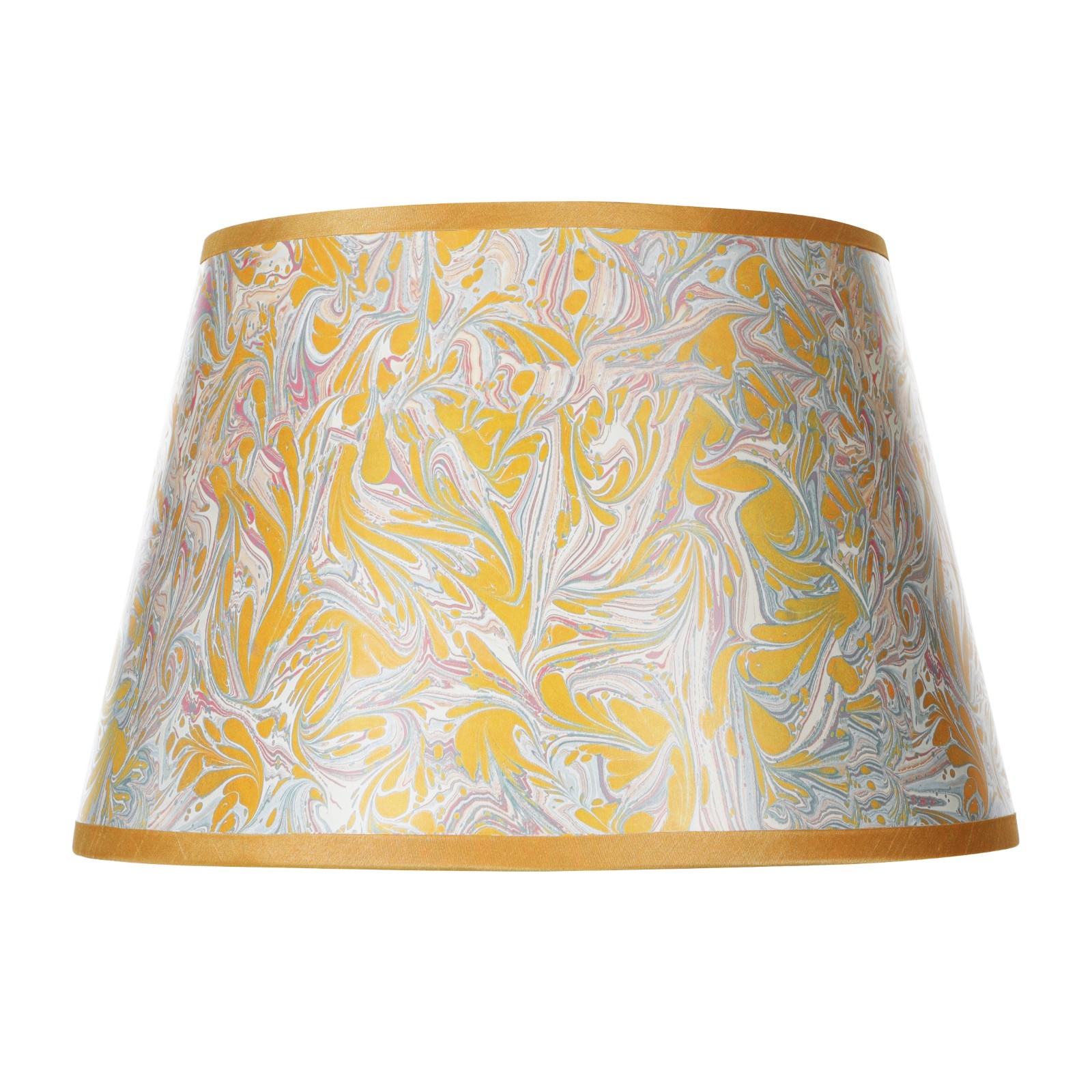 The Lighting Studio     Frida Yellow Marble Pattern Tapered Drum Shade 26Cm in Size 26cm, BrandAlley