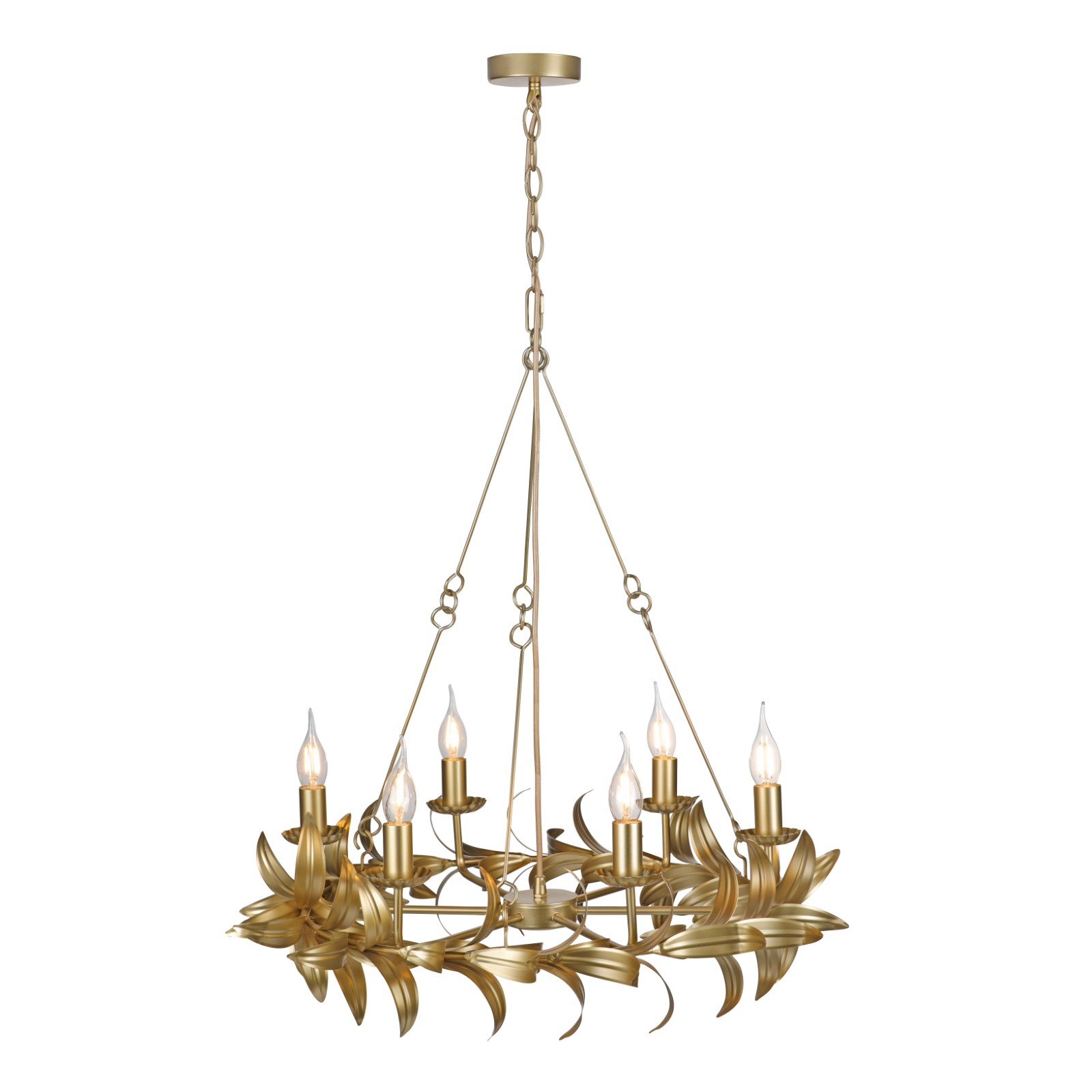 The Lighting Studio   Nadria 6 Light Pendant Satin Gold in Size 6, BrandAlley