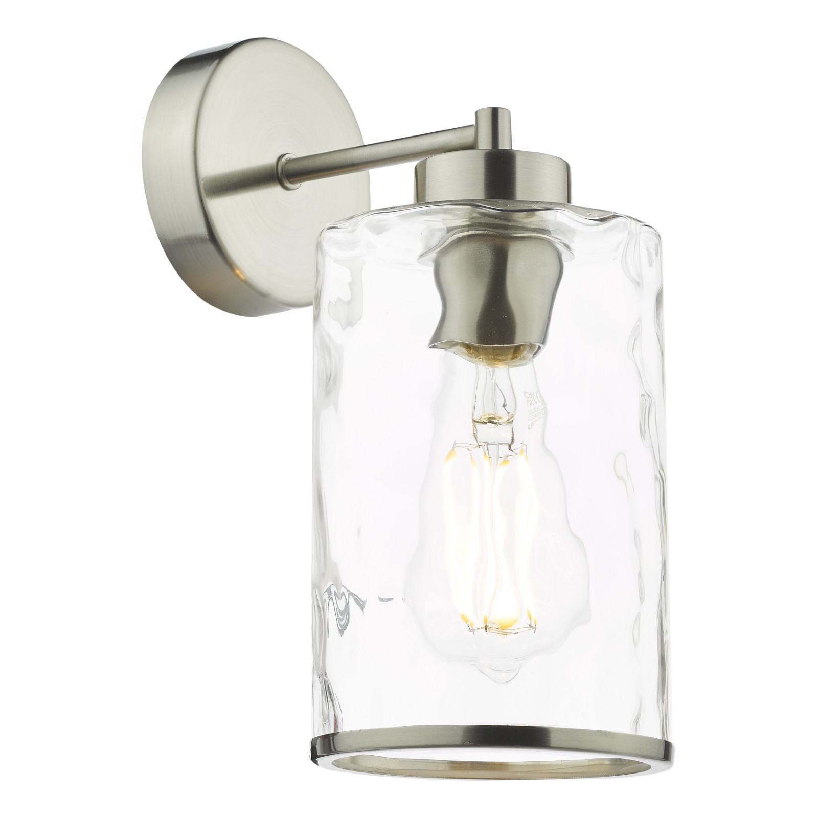 The Lighting Studio   Olsen Wall Light Satin Chrome and Glass, BrandAlley
