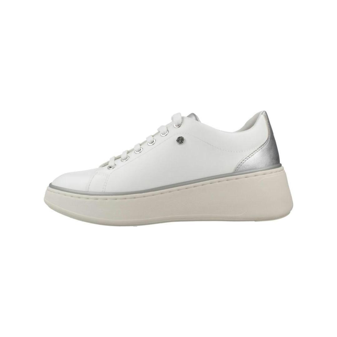 Geox Women's   Grey D Sunnetty White Sneakers in Size 7.5, BrandAlley