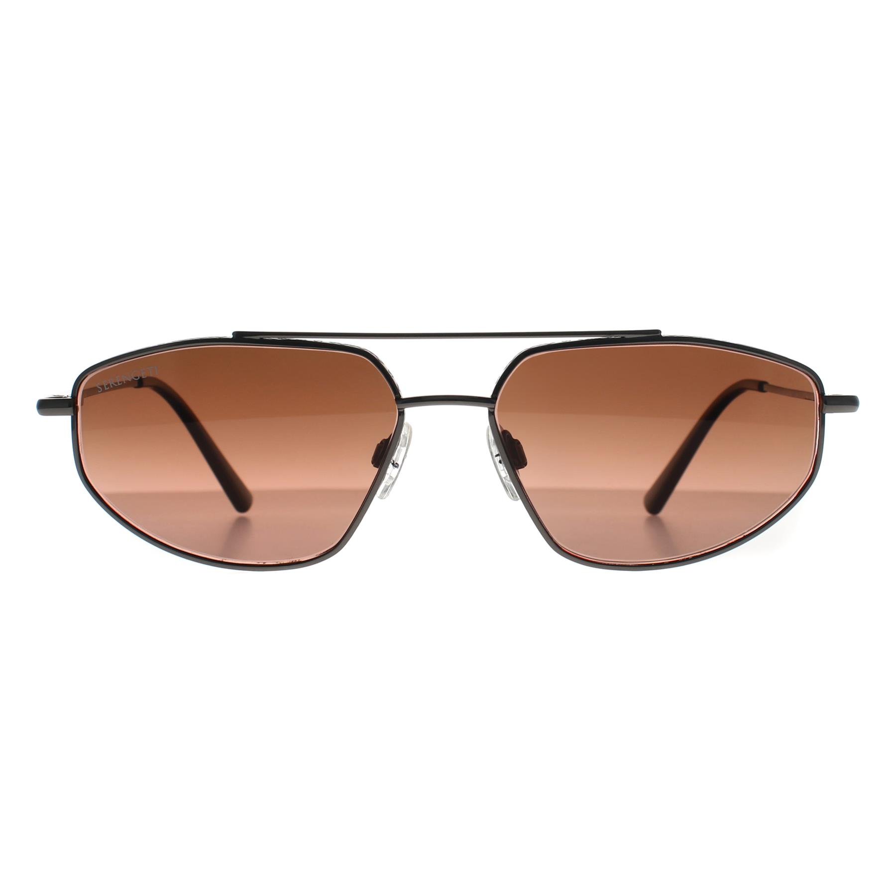 Serengeti Men's   Grey Rectangle Male Brown Polarised Marlon Sunglasses , BrandAlley