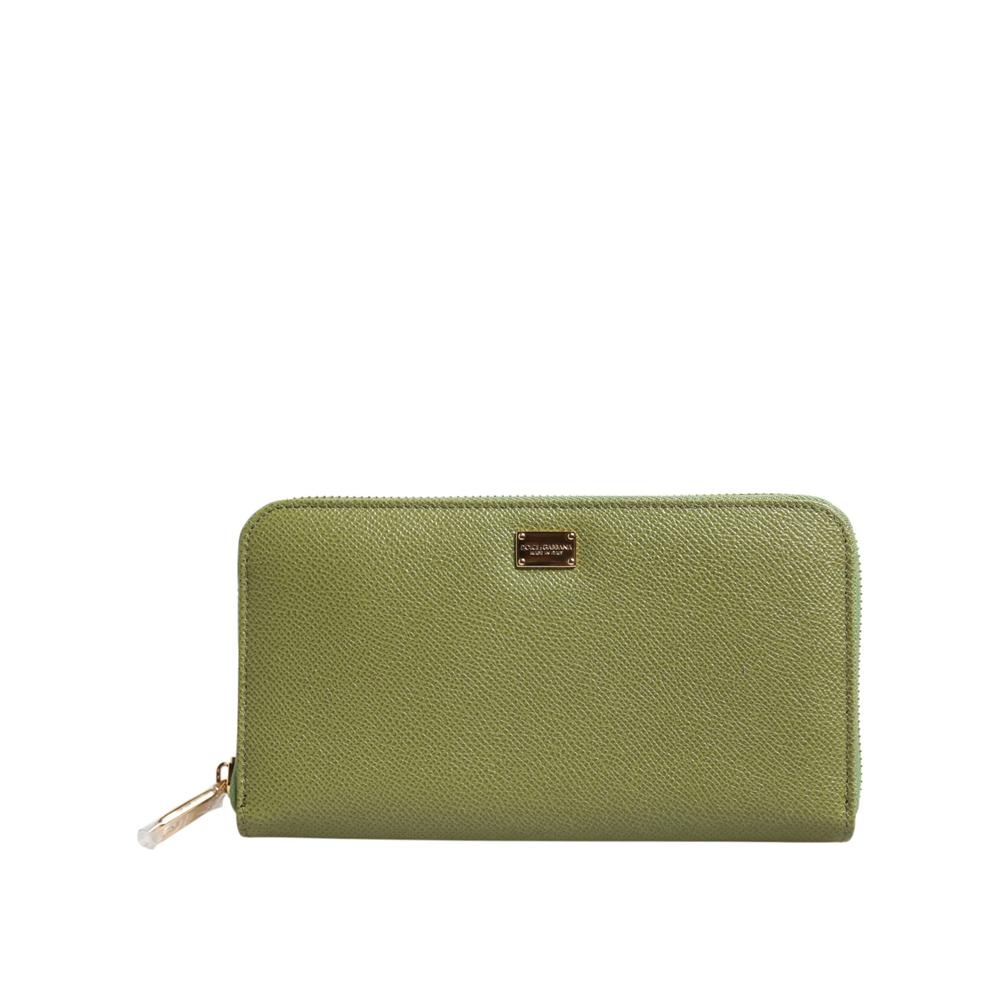 Dolce & Gabbana Women's Green Leather Quilted Shoulder Bag with Chain Strap