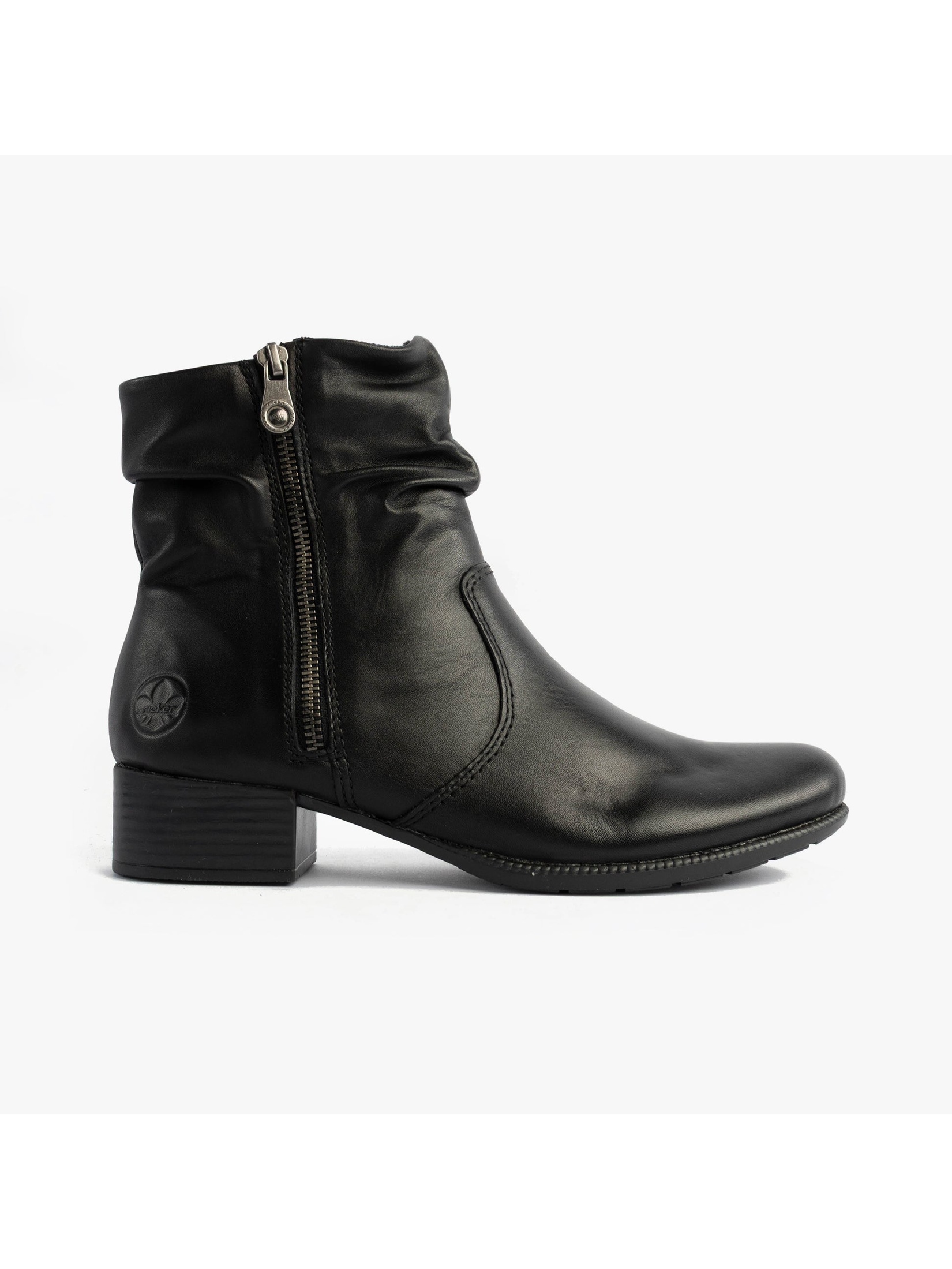 Rieker Women's  Black 78656-00 Flat Ankle Boots in Size 6.5, BrandAlley