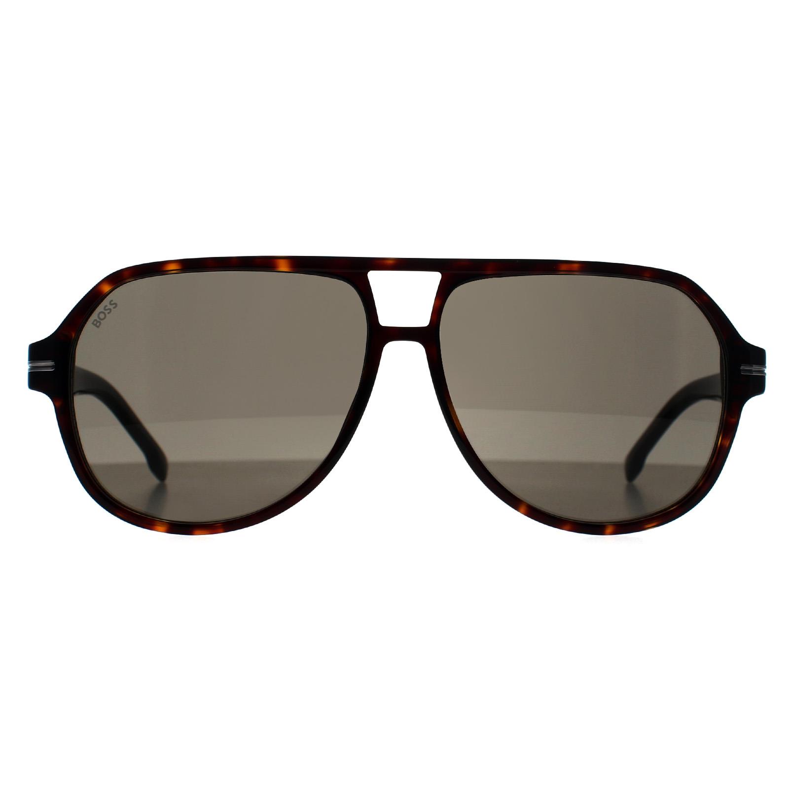 Hugo Boss Men's  Aviator  Brown Gray Boss 1507/S Sunglasses , BrandAlley