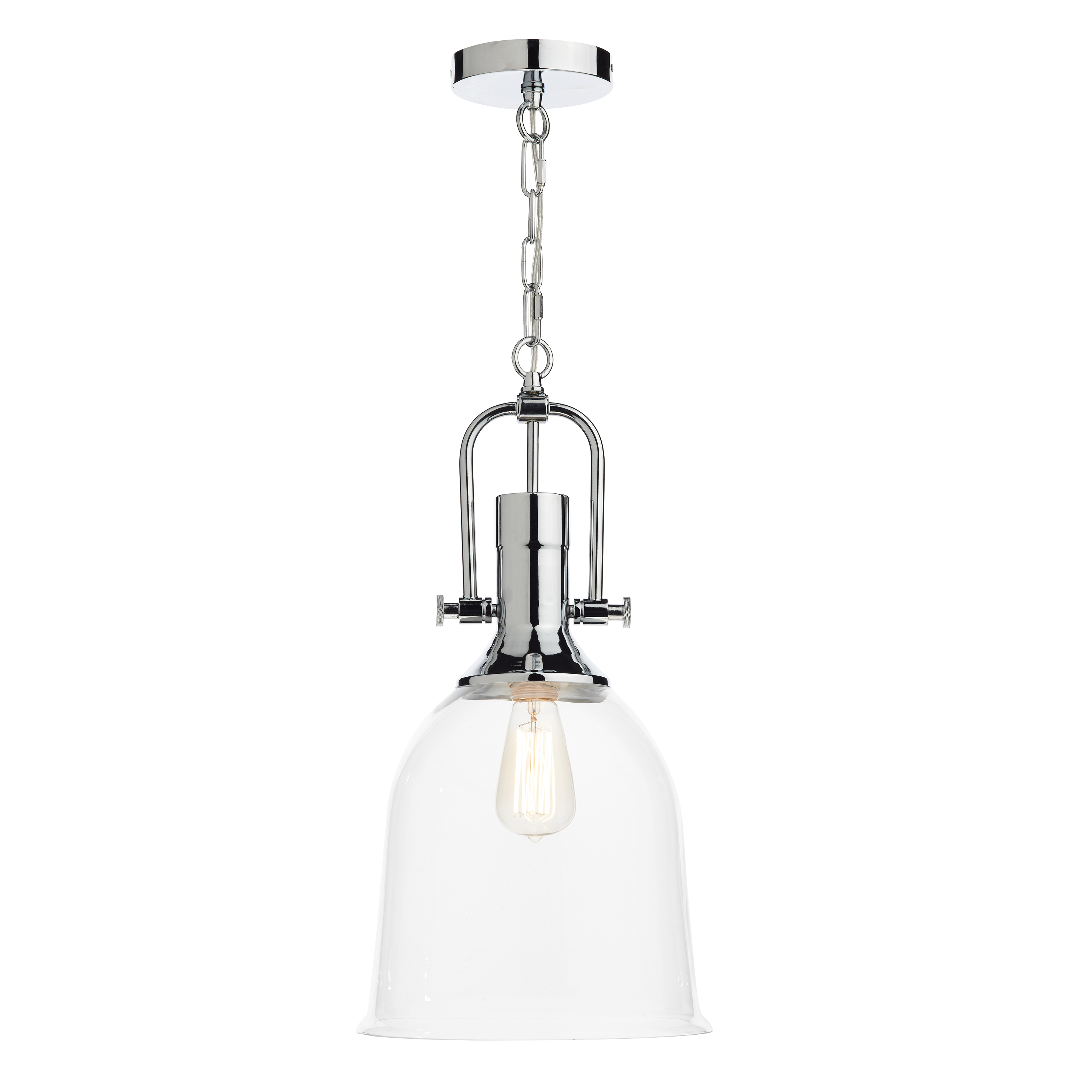 The Lighting Studio   Nolan 1 Light Pendant Polished Chrome/ Clear in Size 1, BrandAlley