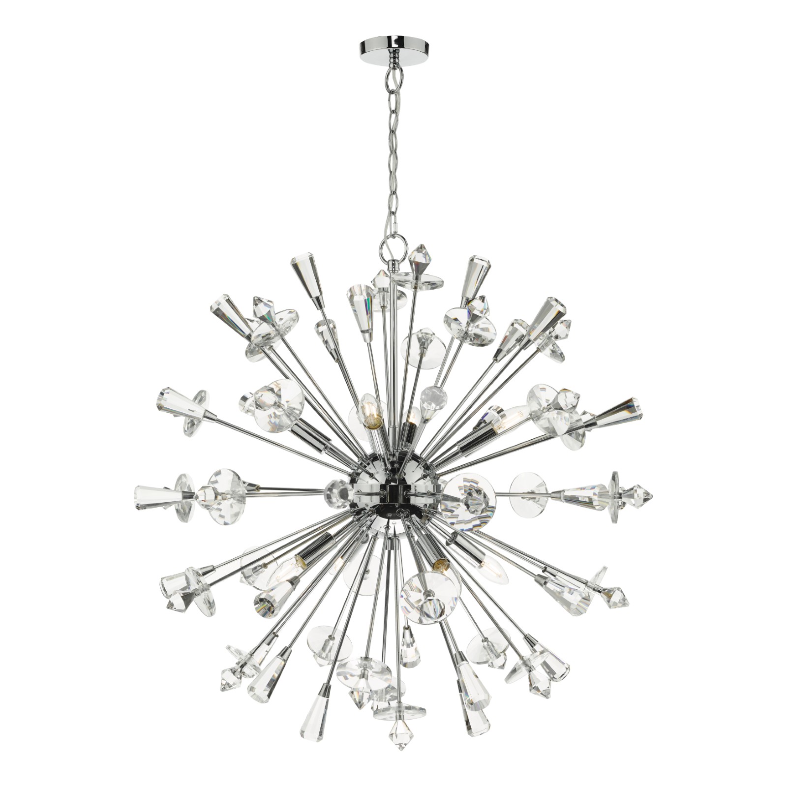 The Lighting Studio   Exodus 8 Light Pendant Polished Chrome Crystal in Size 8, BrandAlley