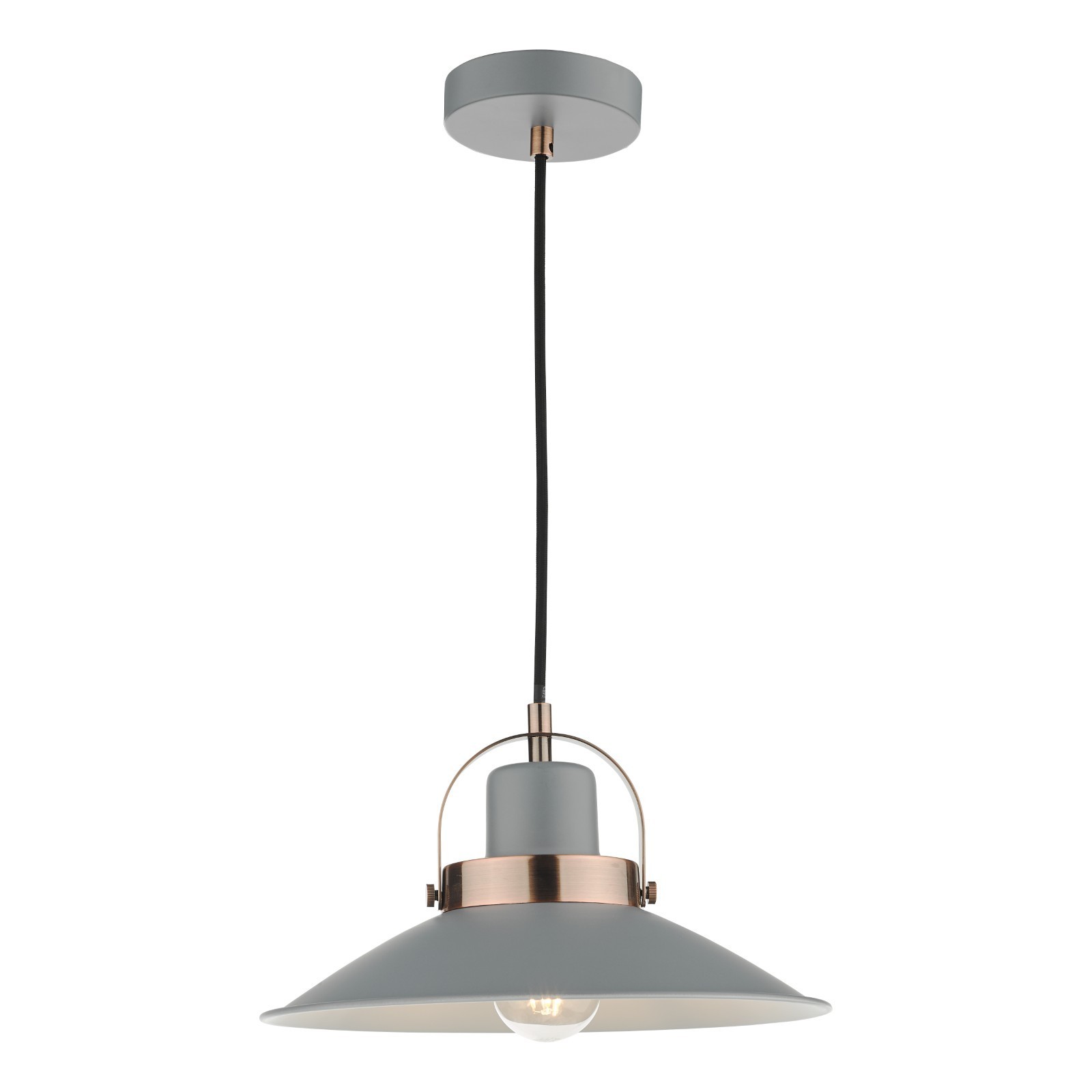 The Lighting Studio    Graphite Liden 1 Light Single Pendant Copper in Size 1, BrandAlley