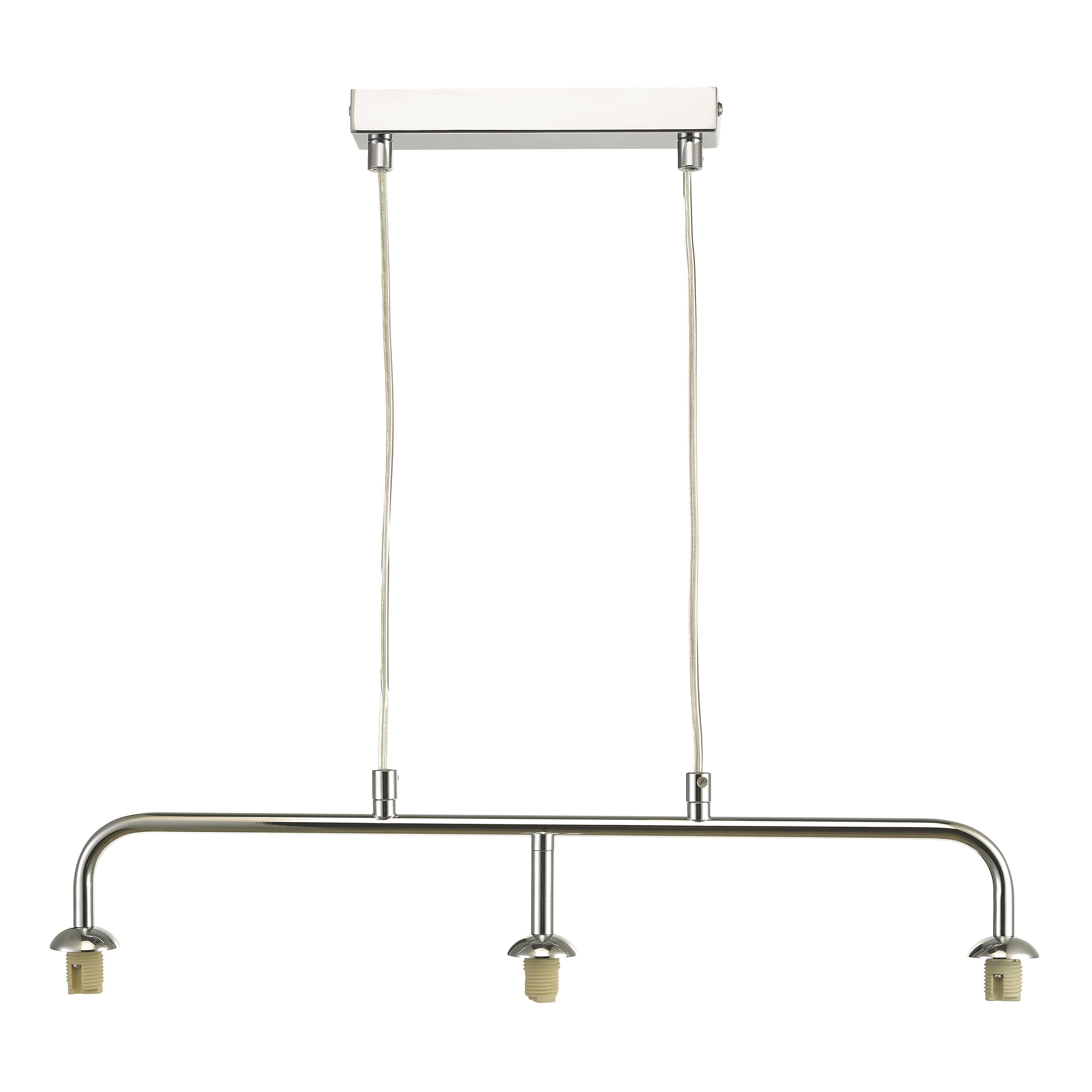 The Lighting Studio    Black Feya 3 Light Bar Pendant Polished Chrome Frame Only in Size 3, BrandAlley