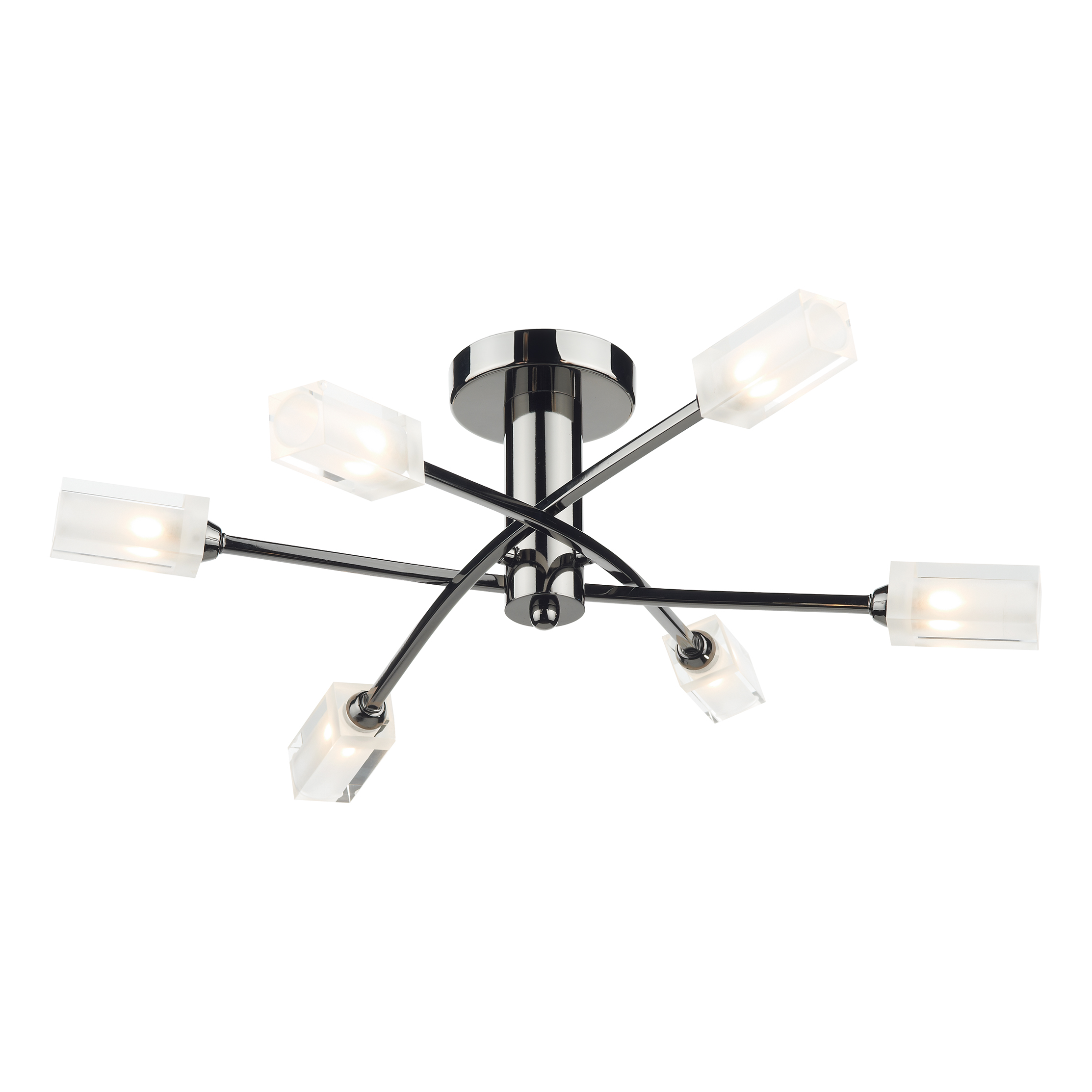 The Lighting Studio   Morgan 6 Light Semi Flush Black Chrome in Size 6, BrandAlley