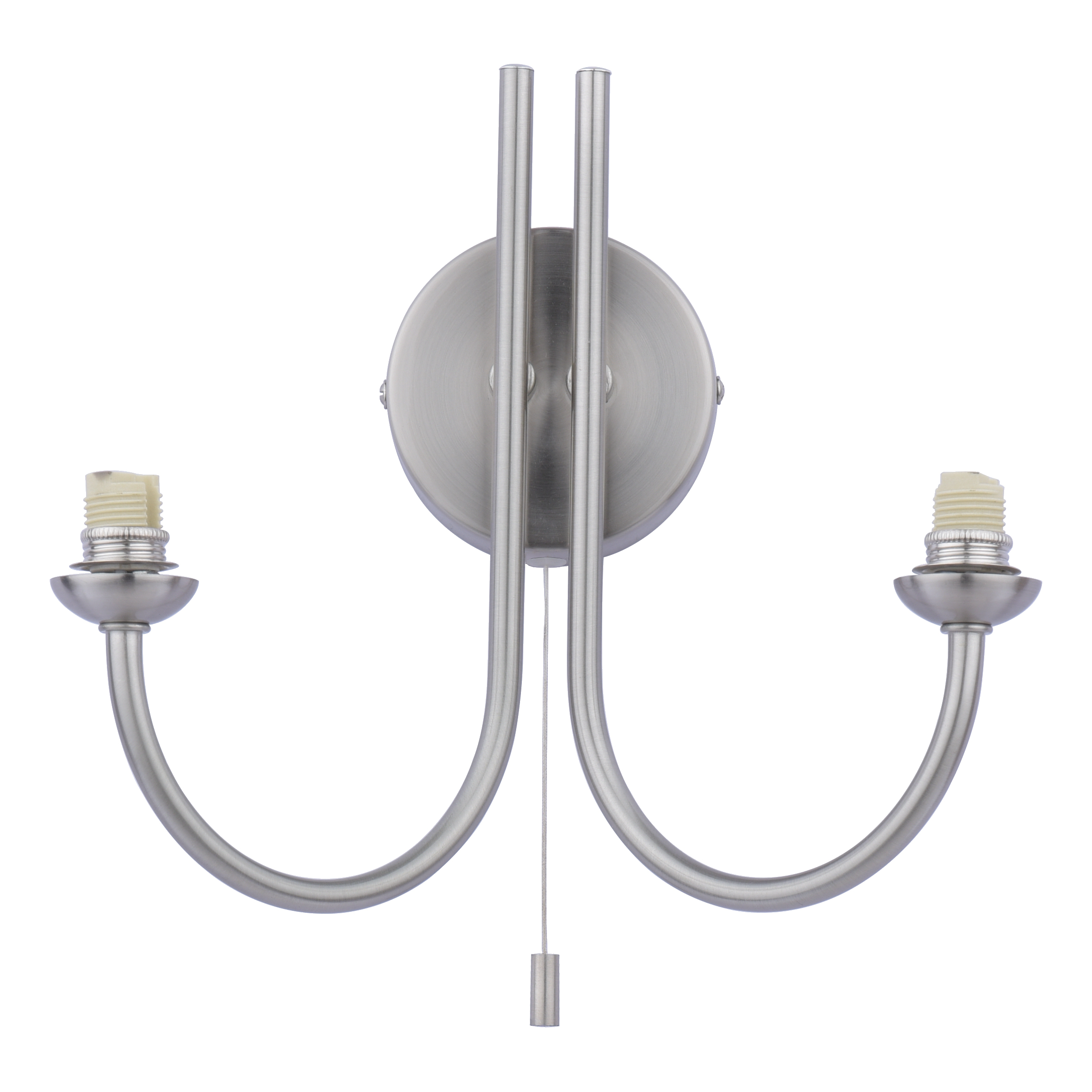 The Lighting Studio   Jared 2 Light Wall Light Satin Nickel Bracket Only in Size 2, BrandAlley