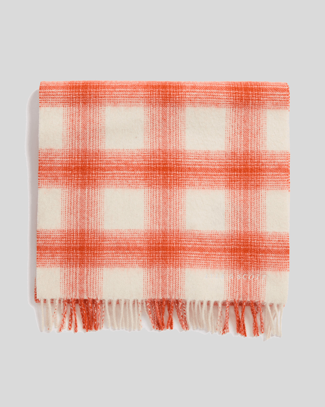 Lyle & Scott Men's   Red Tartan Check Lambswool Blend Scarf , BrandAlley