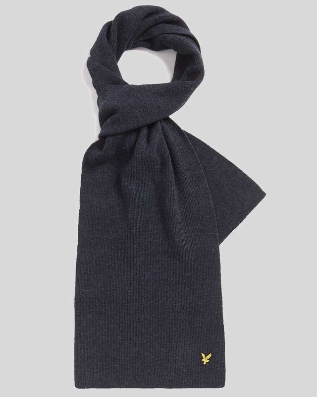 Lyle & Scott Men's  Lambswool Blend Ribbed Scarf , BrandAlley