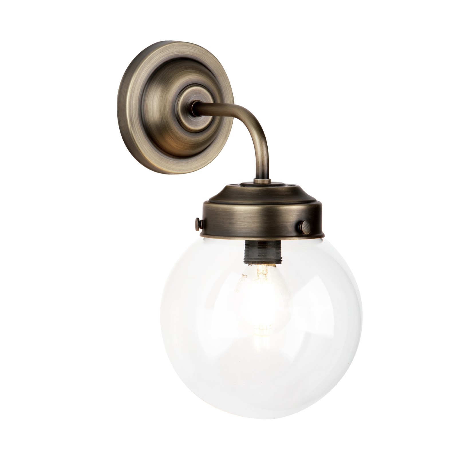 The Lighting Studio    Brown Fairfax Wall Light Antique Brass And Glass, BrandAlley
