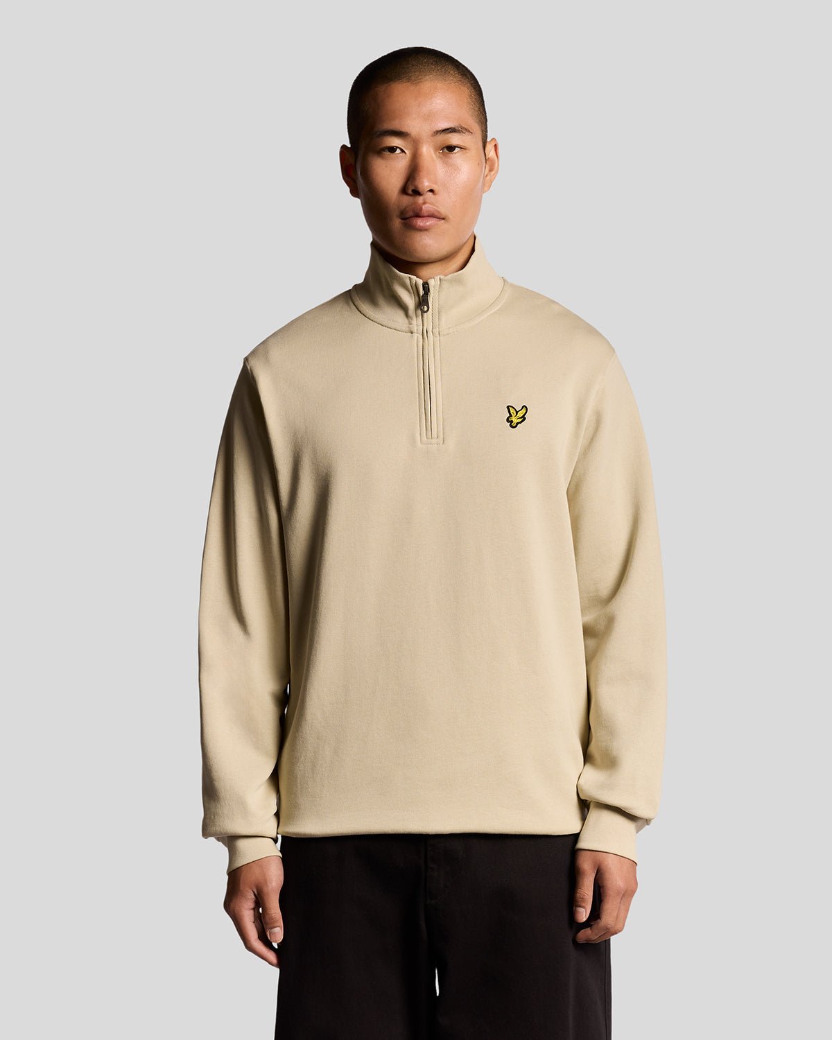 Lyle & Scott Men's  Cotton Loopback 1/4 Zip Sweatshirt in Size XS, BrandAlley