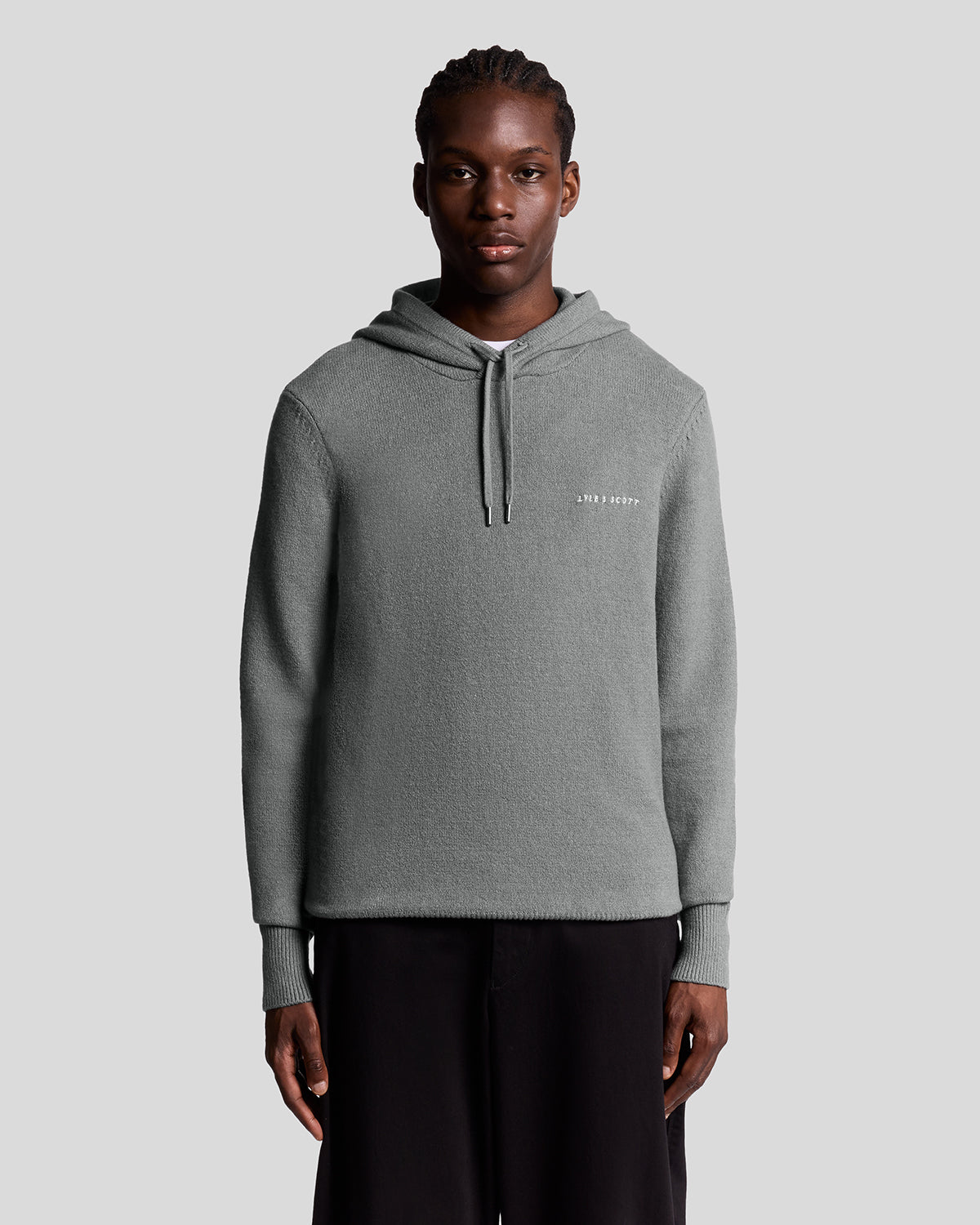 Lyle & Scott Men's  Knitted Script Hoodie in Size L, BrandAlley