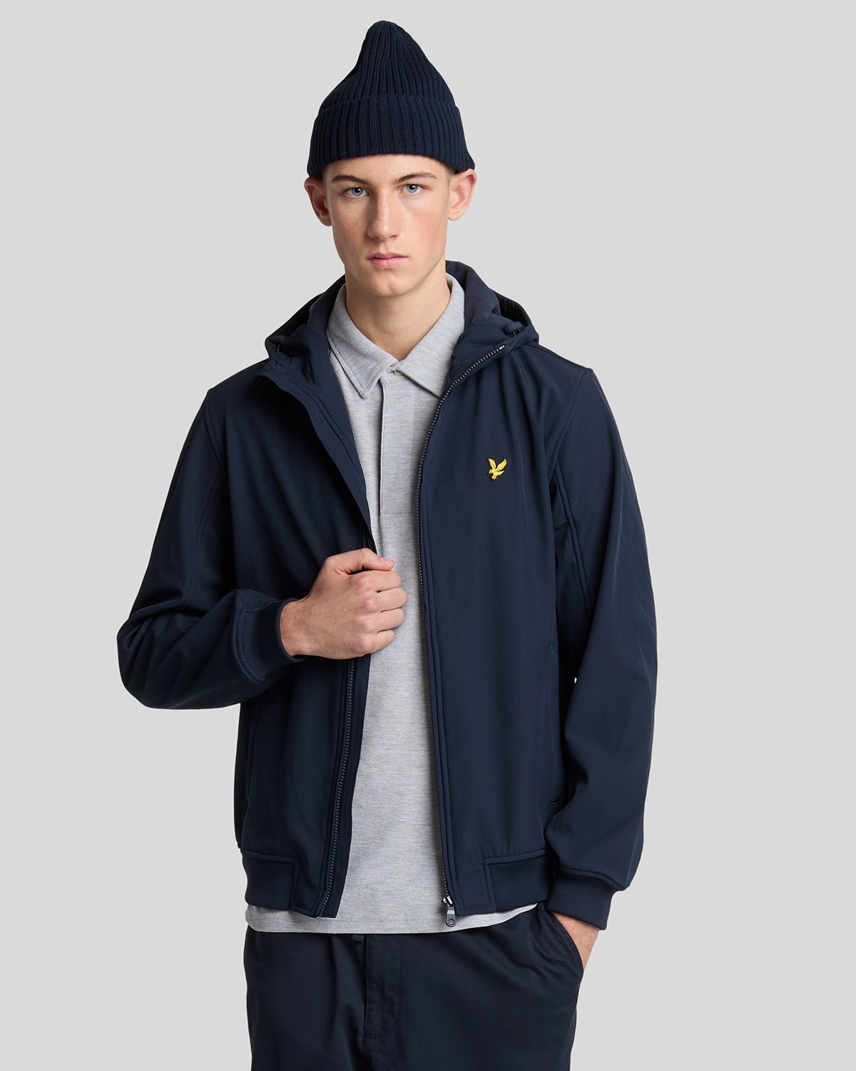 Lyle & Scott Men's   Blue Fleece Lined Softshell Jacket in Size XXL, BrandAlley